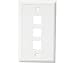 CHANNEL VISION 10-G-3GW 3 Jack White Gang Plate (10 pack)