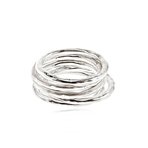 Northern Lights Organic Five Ring Set in Sterling Silver size 8