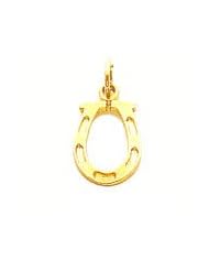 Charm - 14kt Gold Solid Polished Horseshoe Charm