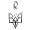 Ukrainian Trident Charm - Sterling Silver