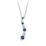 14kt. White Gold, Sapphire and Diamond Journey Pendant