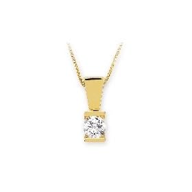 Certified, 3 8 ct. tw. Brilliant Diamond Solitaire Pendant by