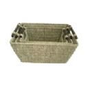Set of 3 Seagrass Storage Baskets With Handles
