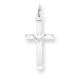 Sterling Silver Cross with Dove Charm