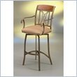 Pastel Furniture Cozumel 26" Swivel Arm Counter Stool in Peat Passion