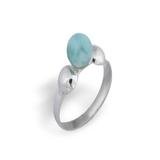 Image of Round Larimar Ring