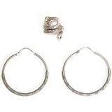 Earring and Ring Sets Silver Jewelry (erss045)