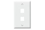 Flush Wall Plate for 2 Keystone, Color: White