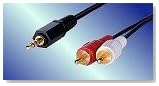 アクロス AUDIO変換ケーブル 5m ステレオミニオス-RCAピン×2 AVC-129