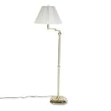 Office Products : Catalina Lighting W7800 Brass finished swing arm floor lamp, pinch-pleat shade, 57 high