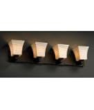 IMAGE OF Justice Design Group POR-8824-60-CHKR-CROM Modular Limoges 4 Light Bath Vanity Light in Chrome with Checkered glass