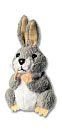 Childrens Toyshop   : Grey Rabbit Finger Puppet