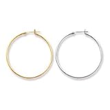 14k Yellow and White Gold 4mm Hoop Earrings Set SE1956