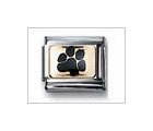 Paw Print Black Classic Enamel, Italian Charm by Nomination Charms