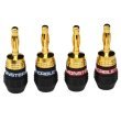 QuickLock Gold Banana Connectors - 2 Pair