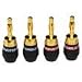 QuickLock Gold Banana Connectors - 2 Pair