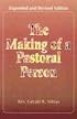 The Making of a Pastoral Person