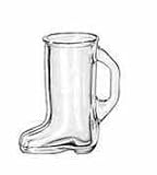 Libbey 97038 1.5 Ounce Plain Boot Shot Glass (97038LIB) Category: Shot Glasses