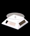 Others Solar Powered Rhinestone Watch Display Turntable Rotary (White)