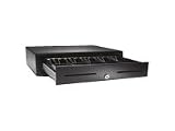 APG Cash Drawer Vasario Series VB-BL1616 (painted front with dual media slots, 554 USBPROTM interface and 16 inch x 16 inch) - color: black