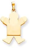Boy 2D Silhouette Charm, Yellow Gold