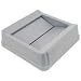 Trash Container Lid, Untouchable, Square, Swing-Free, Gray, Fits RUB3568 and 356 RUB268900GRA