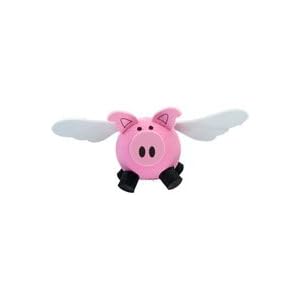 Babe Porky Piggy or Swine Pig with Wings Antenna Ball Topper - Flying Pig - When Pigs Fly