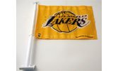 Los Angeles Lakers Yellow Car Flag