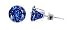 Sterling Silver 3 MM Round Blue Sapphire Cubic Zirconia Stud Post Friction Back Earrings
