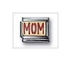 MOM (writing) Red Classic Enamel, Italian Charm by Nomination Charms