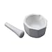 3-1/2-Inch Octaganol Porcelain Mortar and Pestle, White