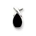 Sterling Silver Onyx Teardrop Earrings