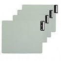 Smead 61635 Pressboard End Tab Guides, Vertical Metal Tabs, Blank, Letter, Green, 50/box