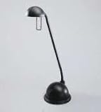 Electrix Illumination 7250-BK Halogen Desk Lamp with Light Diffusing Dome Shade, 22 Reach, Matte Black