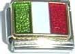 Clearly Charming Italy Flag Italian Charm Bracelet Link