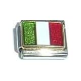 Clearly Charming Italy Flag Italian Charm Bracelet Link