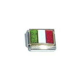 Clearly Charming Italy Flag Italian Charm Bracelet Link