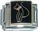 Jewelry : Clearly Charming Black Cat Animal Italian Charm Bracelet Link