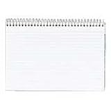 Spiral Bound Index Cards,Ruled,Perforated,5x8,White, Sold as 1 each