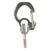Small Curve Aluminum Dog Tag Clip - Silver