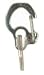 Small Curve Aluminum Dog Tag Clip - Silver
