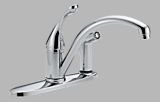 Delta 340-DST Collins Single Handle Kitchen Faucet with Integral Spray, Chrome