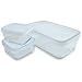 Glass Storage Dishes Set of 3