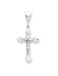 Sterling Silver Diamond-Cut Crucifix Pendant