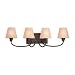 Sea Gull Lighting Stockholm Four-Light Vanity/Bath Fixture, Espresso Finish with Etched Seeded Cafe Tint Glass Shades #44387-831