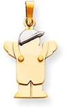 Bow With Cap Charm, Yellow/White Gold