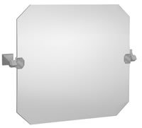 :USE Mission Arts Square Swivel Mirror, Satin Nickel