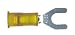 3m MS-3310P 12-10 Gauge #10 Spade Terminals - Yellow Vinyl 100-Pack (1 Each)