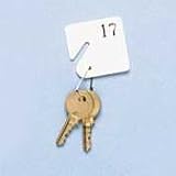 Replacement Key Tags, Numbers 1-30, White, 30/Pack
