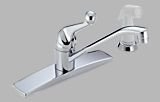 Delta 400-WF Classic, Single Handle Kitchen Faucet With Spray, Chrome
